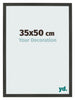 Cadre Photo 35x50cm Anthracite MDF Bologna De Face Mesure | Yourdecoration.fr