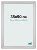 Cadre Photo 35x50cm Argent Mat MDF Lazio De Face Mesure | Yourdecoration.fr