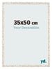 Cadre Photo 35x50cm Blanc Vintage MDF Bologna De Face Mesure | Yourdecoration.fr