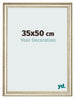 Cadre Photo 35x50cm Brillance Metallique MDF Lazio De Face Mesure | Yourdecoration.fr