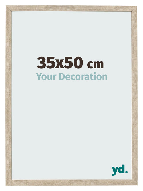 Cadre Photo 35x50cm Chêne Sonoma MDF Bologna De Face Mesure | Yourdecoration.fr