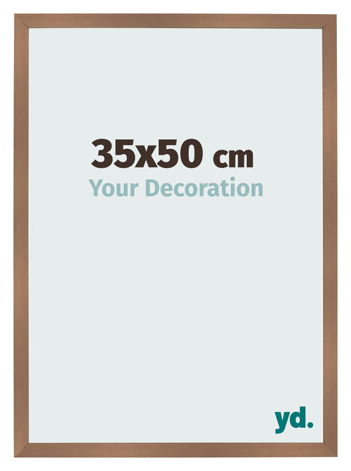 Cadre Photo 35x50cm Cuivre Décor MDF Bologna De Face Mesure | Yourdecoration.fr