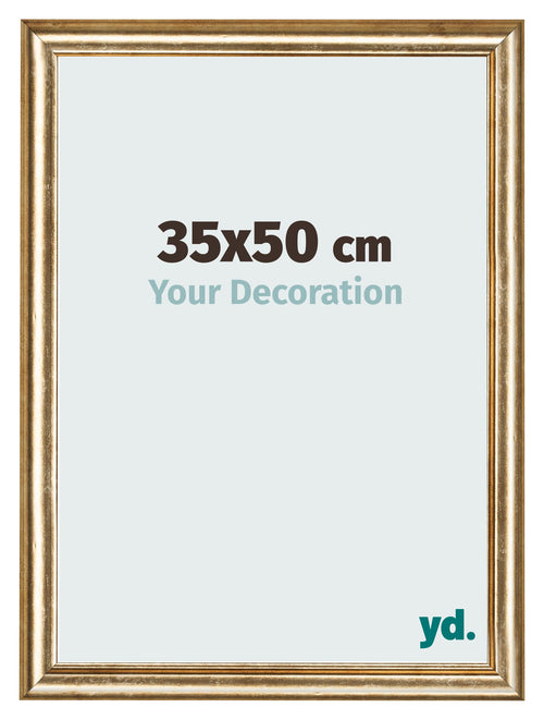 Cadre Photo 35x50cm Or Antique MDF Lazio De Face Mesure | Yourdecoration.fr
