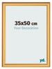 Cadre Photo 35x50cm Or Mat MDF Lazio De Face Mesure | Yourdecoration.fr