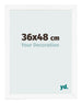 Cadre Photo 36x48 cm Blanc Mat MDF Bologna De Face Mesure | Yourdecoration.fr