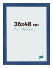Cadre Photo 36x48 cm Bleu Fonce MDF Bologna De Face Mesure | Yourdecoration.fr