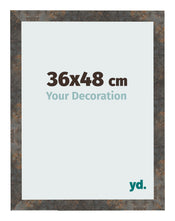 Cadre Photo 36x48 cm Metal Oxyde MDF Bologna De Face Mesure | Yourdecoration.fr
