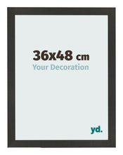 Cadre Photo 36x48 cm Noir Mat MDF Bologna De Face Mesure | Yourdecoration.fr