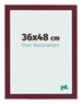 Cadre Photo 36x48 cm Vin Rouge Patine MDF Bologna De Face Mesure | Yourdecoration.fr