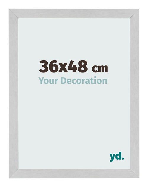 Cadre Photo 36x48cm Acier Inoxydable MDF Bologna De Face Mesure | Yourdecoration.fr