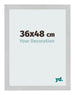 Cadre Photo 36x48cm Acier Inoxydable MDF Bologna De Face Mesure | Yourdecoration.fr