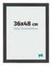 Cadre Photo 36x48cm Anthracite MDF Bologna De Face Mesure | Yourdecoration.fr