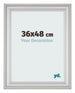 Cadre Photo 36x48cm Argent Mat MDF Lazio De Face Mesure | Yourdecoration.fr