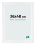 Cadre Photo 36x48cm Blanc Vintage MDF Pisa De Face Mesure | Yourdecoration.fr