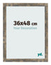 Cadre Photo 36x48cm Bleu Or Mélangé MDF Bologna De Face Mesure | Yourdecoration.fr