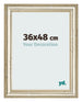 Cadre Photo 36x48cm Brillance Metallique MDF Lazio De Face Mesure | Yourdecoration.fr