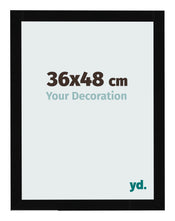 Cadre Photo 36x48cm Noir Brillant MDF Bologna De Face Mesure | Yourdecoration.fr
