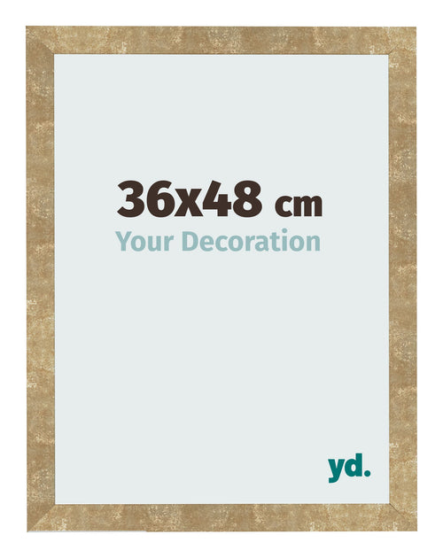Cadre Photo 36x48cm Or Antique MDF Bologna De Face Mesure | Yourdecoration.fr