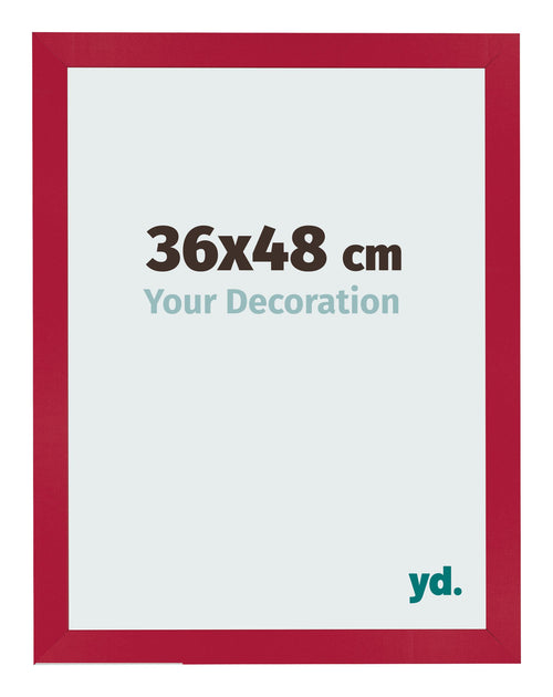 Cadre Photo 36x48cm Rouge MDF Bologna De Face Mesure | Yourdecoration.fr