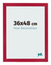Cadre Photo 36x48cm Rouge MDF Bologna De Face Mesure | Yourdecoration.fr
