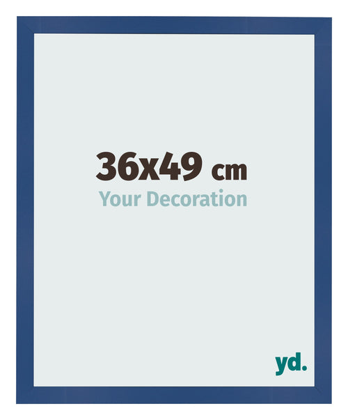 Cadre Photo 36x49 cm Bleu Fonce MDF Bologna De Face Mesure | Yourdecoration.fr
