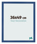 Cadre Photo 36x49 cm Bleu Fonce MDF Bologna De Face Mesure | Yourdecoration.fr