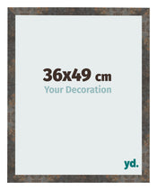 Cadre Photo 36x49 cm Metal Oxyde MDF Bologna De Face Mesure | Yourdecoration.fr