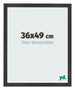 Cadre Photo 36x49 cm Noir Mat MDF Bologna De Face Mesure | Yourdecoration.fr
