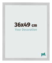 Cadre Photo 36x49cm Acier Inoxydable MDF Bologna De Face Mesure | Yourdecoration.fr