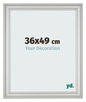 Cadre Photo 36x49cm Argent Mat MDF Lazio De Face Mesure | Yourdecoration.fr