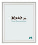 Cadre Photo 36x49cm Blanc Patine MDF Lazio De Face Mesure | Yourdecoration.fr