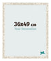 Cadre Photo 36x49cm Blanc Vintage MDF Bologna De Face Mesure | Yourdecoration.fr