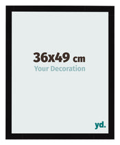 Cadre Photo 36x49cm Noir Brillant MDF Bologna De Face Mesure | Yourdecoration.fr