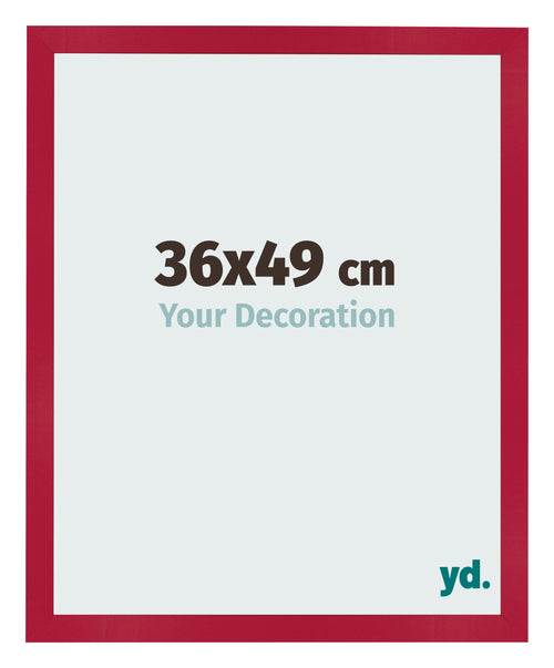 Cadre Photo 36x49cm Rouge MDF Bologna De Face Mesure | Yourdecoration.fr
