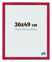 Cadre Photo 36x49cm Rouge MDF Bologna De Face Mesure | Yourdecoration.fr