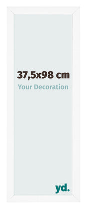 Cadre Photo 37 5x98 cm Blanc Mat MDF Bologna De Face Mesure | Yourdecoration.fr