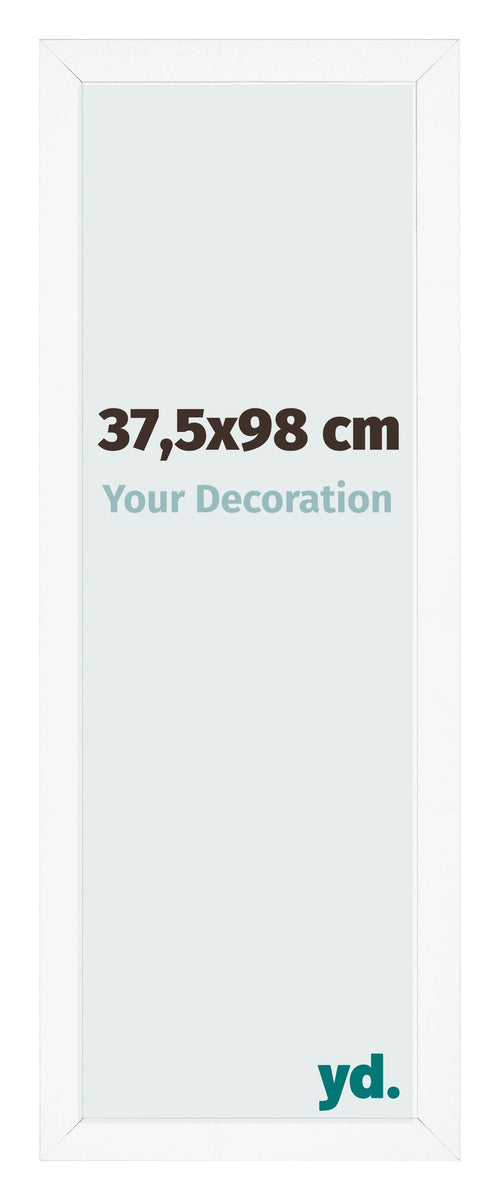 Cadre Photo 37 5x98 cm Blanc Mat MDF Bologna De Face Mesure | Yourdecoration.fr