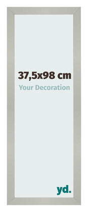 Cadre Photo 37 5x98cm Argent Mat MDF Bologna De Face Mesure | Yourdecoration.fr