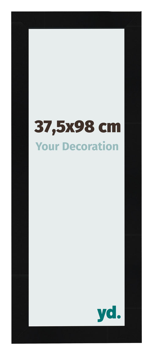 Cadre Photo 37 5x98cm Noir Argent Poli MDF Pisa De Face Mesure | Yourdecoration.fr