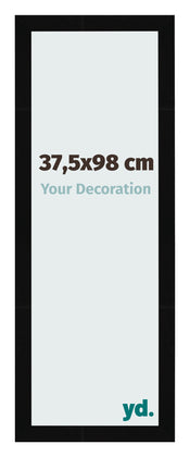 Cadre Photo 37 5x98cm Noir Brillant MDF Bologna De Face Mesure | Yourdecoration.fr