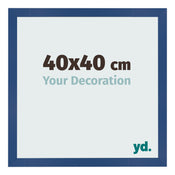 Cadre Photo 40x40 cm Bleu Fonce MDF Bologna De Face Mesure | Yourdecoration.fr
