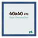 Cadre Photo 40x40 cm Bleu Fonce MDF Bologna De Face Mesure | Yourdecoration.fr