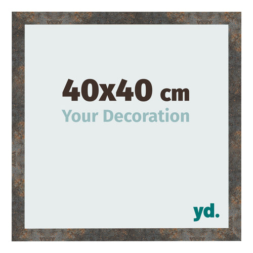 Cadre Photo 40x40 cm Metal Oxyde MDF Bologna De Face Mesure | Yourdecoration.fr