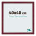 Cadre Photo 40x40 cm Vin Rouge Patine MDF Bologna De Face Mesure | Yourdecoration.fr