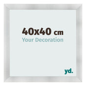 Cadre Photo 40x40cm Aluminium Brosse MDF Pisa De Face Mesure | Yourdecoration.fr