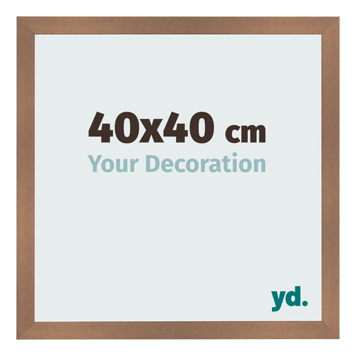 Cadre Photo 40x40cm Cuivre Décor MDF Bologna De Face Mesure | Yourdecoration.fr