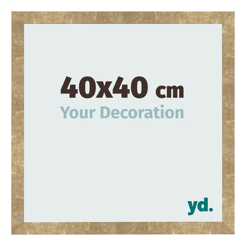 Cadre Photo 40x40cm Or Antique MDF Bologna De Face Mesure | Yourdecoration.fr