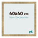 Cadre Photo 40x40cm Or Antique MDF Bologna De Face Mesure | Yourdecoration.fr