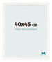 Cadre Photo 40x45 cm Blanc Brillant MDF Bologna De Face Mesure | Yourdecoration.fr