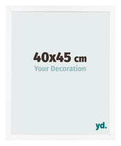 Cadre Photo 40x45 cm Blanc Mat MDF Bologna De Face Mesure | Yourdecoration.fr